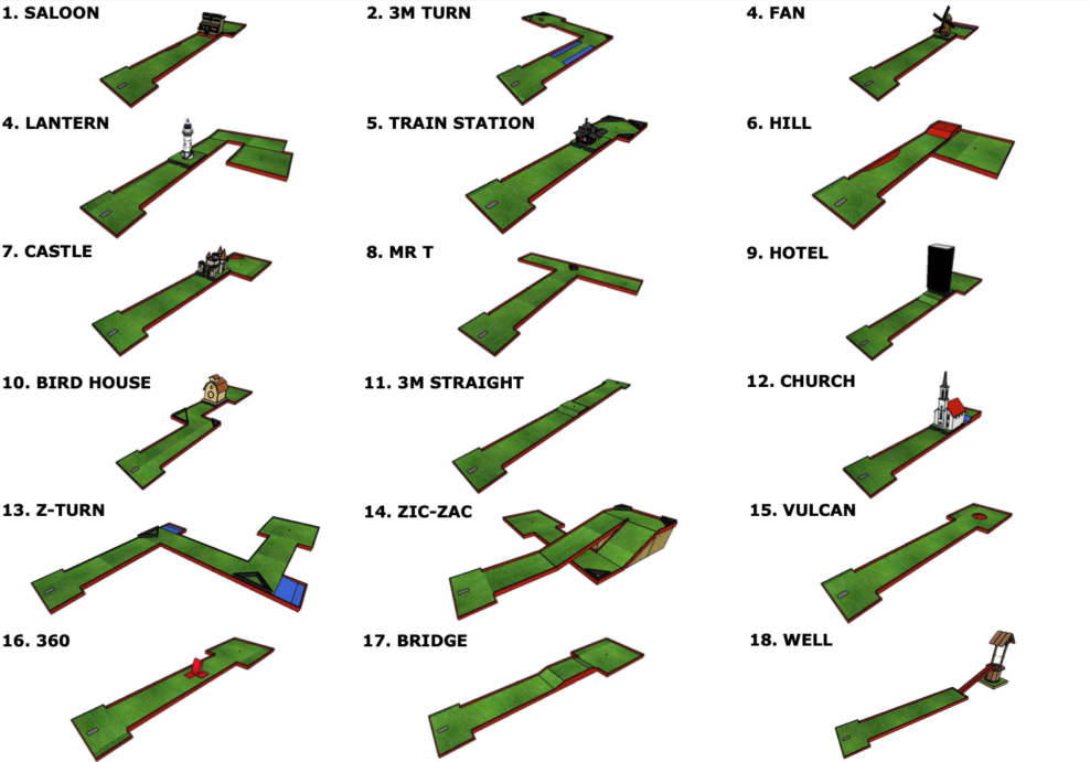 Wood Park 3D view — all 18 holes