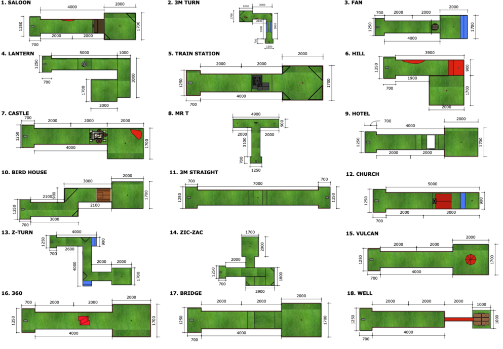 Wood Park plan view — all 18 holes
